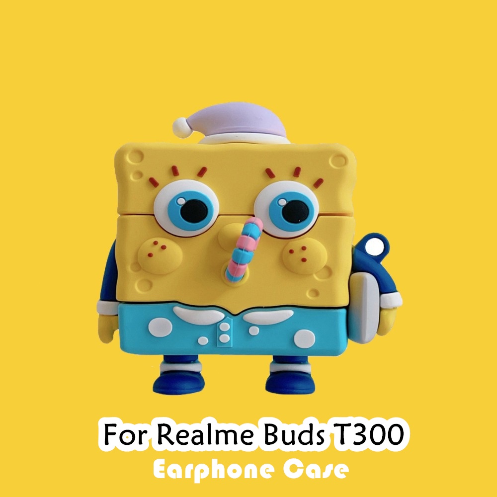 【潮流正面】適用於 Realme Buds T300 保護套搞笑卡通造型軟矽膠耳機套保護套 NO.1