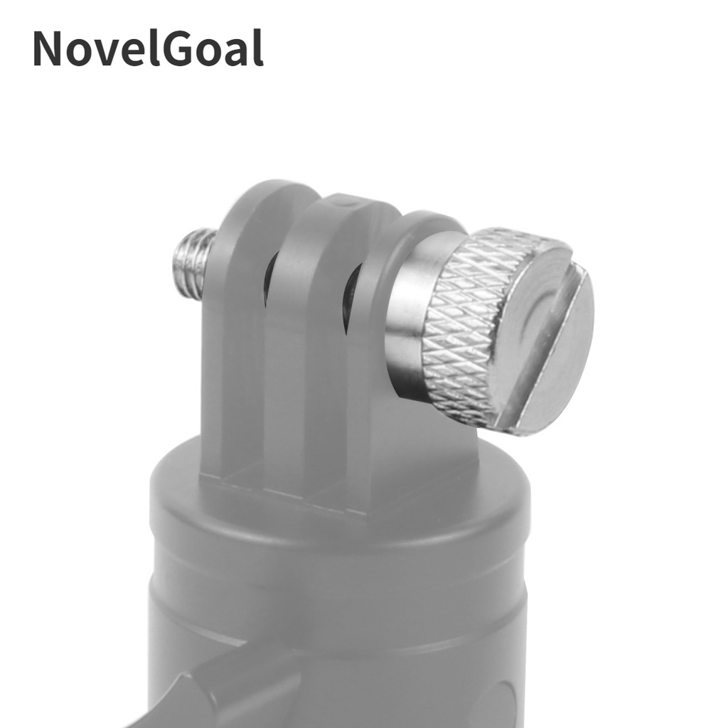 Novelgoal 2x 便攜式不銹鋼 M5 手柄拇指螺絲快速釋放安裝適配器,適用於 Gopro12 11 Max 8
