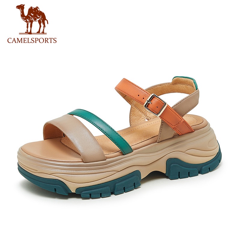 CAMEL SPORTS駱駝 涼鞋 女夏季新款時尚休閒透氣沙灘鞋