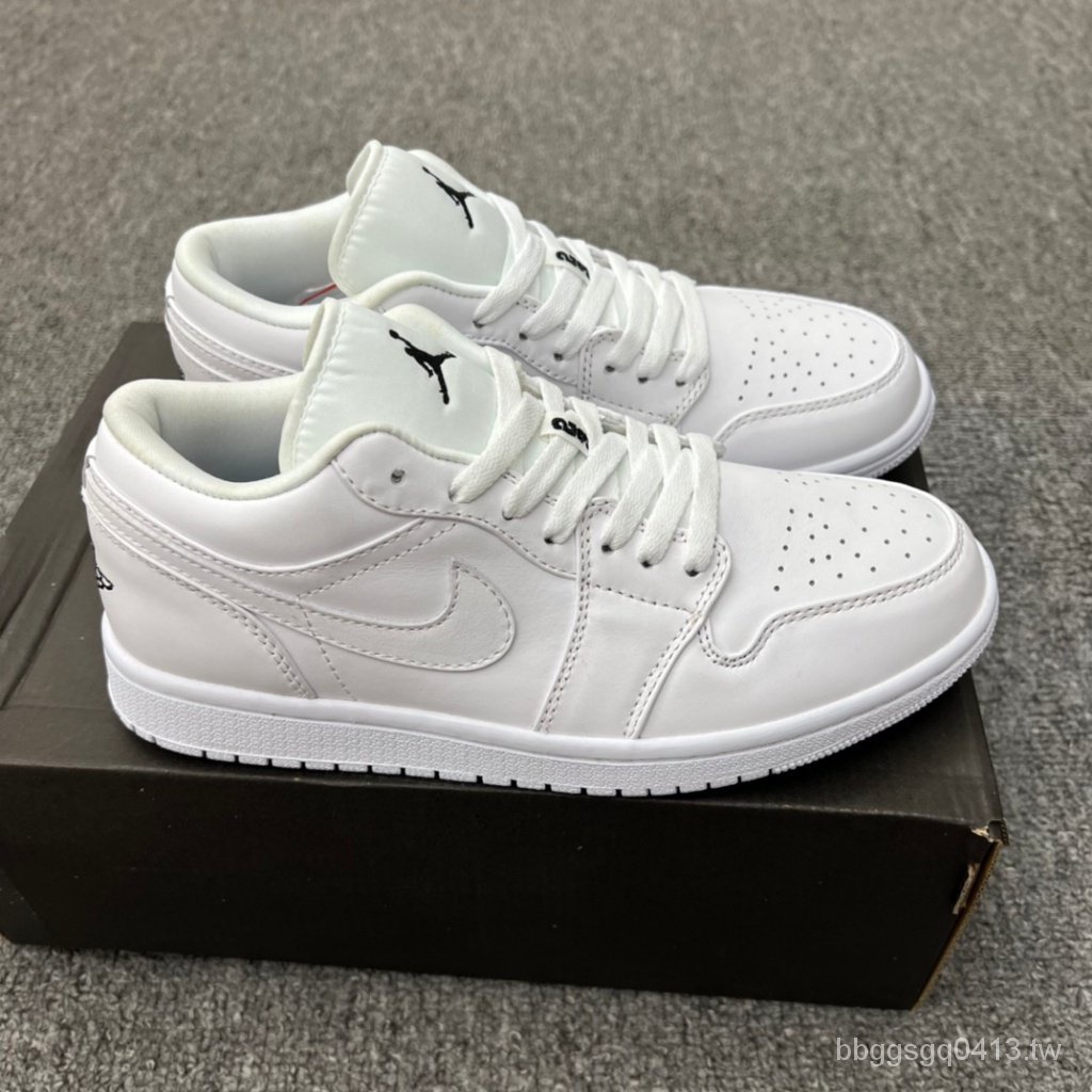 【實物照片】ua Low“triple White”籃球鞋男運動鞋女j1中性情侶鞋