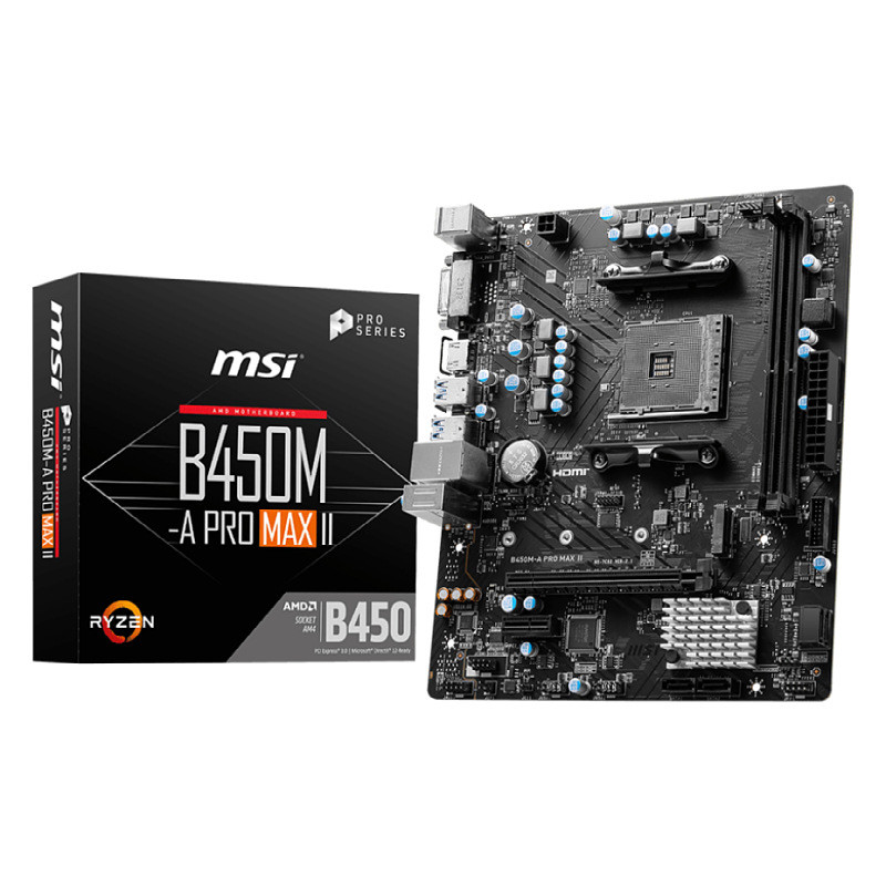 【現貨保修】MAI B450M-A PRO MAX II電腦主闆支持5500\5600G\5700G CPU