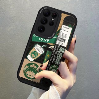 三星S25手機殼 腕帶小丸子 Galaxy s25ultra 高階感 咖啡標籤 新款創意 s23FE卡通 S24+防摔