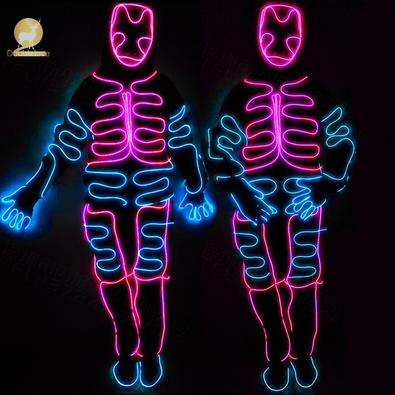 5米 LED DIY發光線電纜霓虹燈 聖誕舞蹈派對  服裝夜光  汽車燈裝飾衣服球狂歡