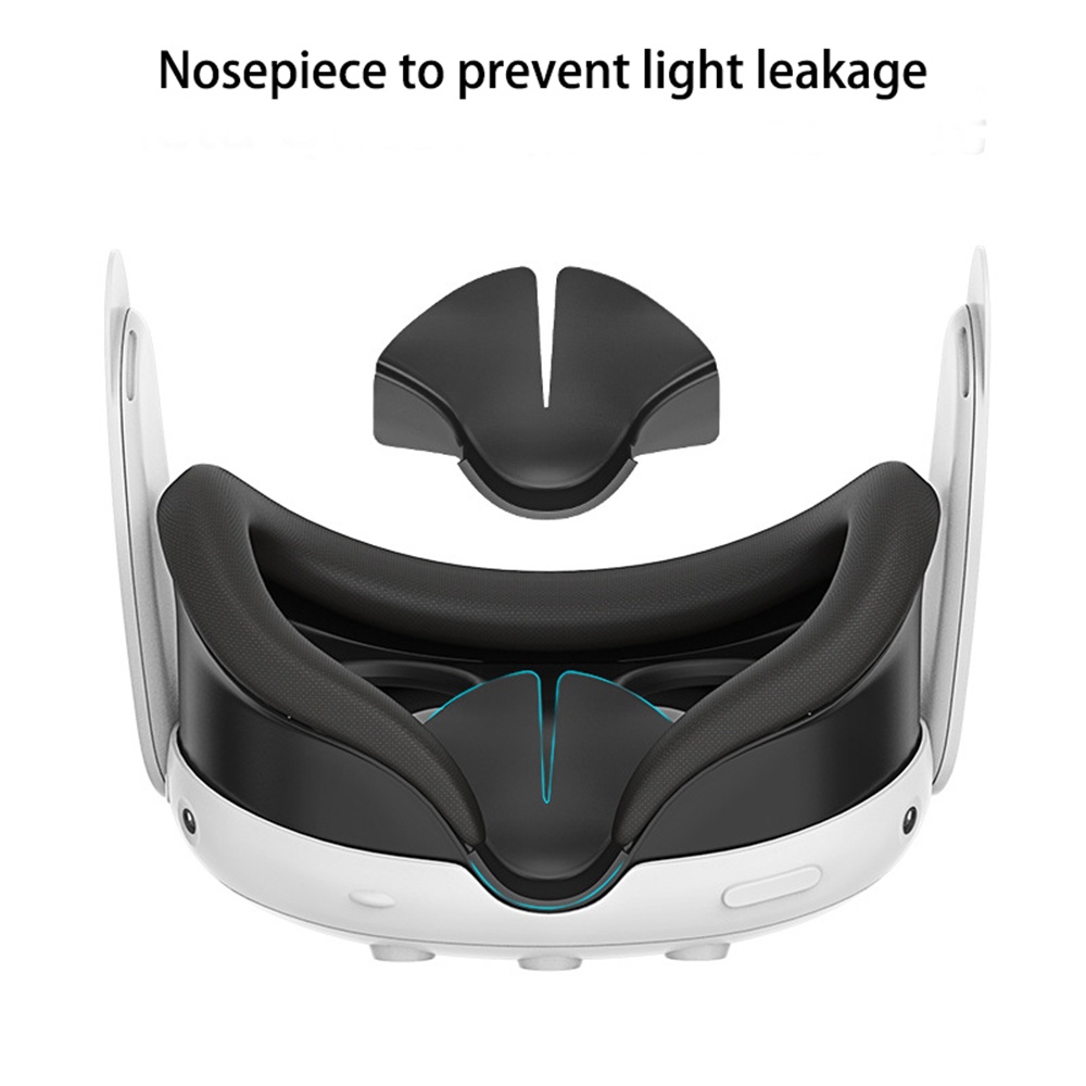 適用於 Meta Quest 3 VR 配件Meta Quest 3 矽膠鼻墊 VR 耳機防汗替換鼻罩可水洗