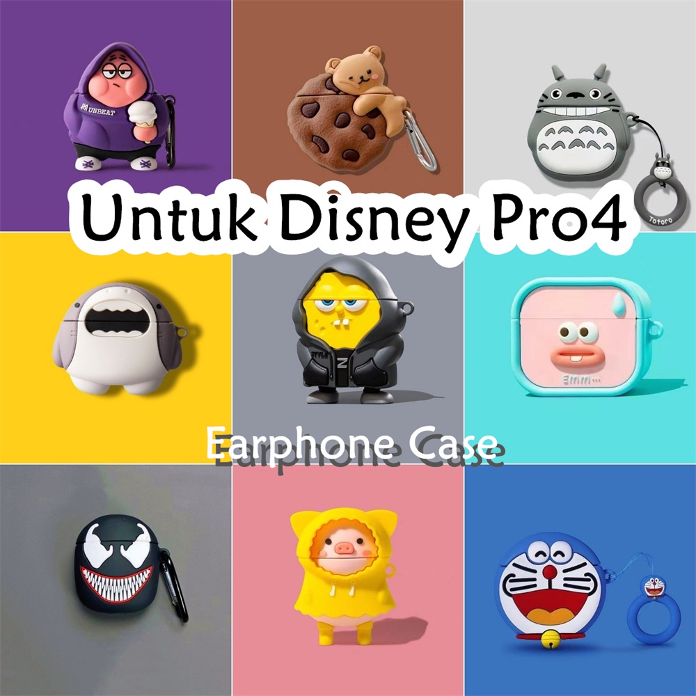 哆啦夢 適用於迪士尼 Pro4 保護套卡通哆啦A夢閃電龍軟矽膠耳機套 NO.2