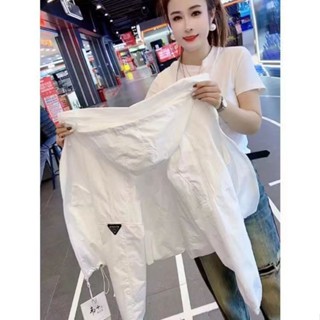 【小方家】 現貨外套女2024春秋新款歐貨衝鋒衣休閒短版風衣百搭夾克女裝加厚上衣短版上衣