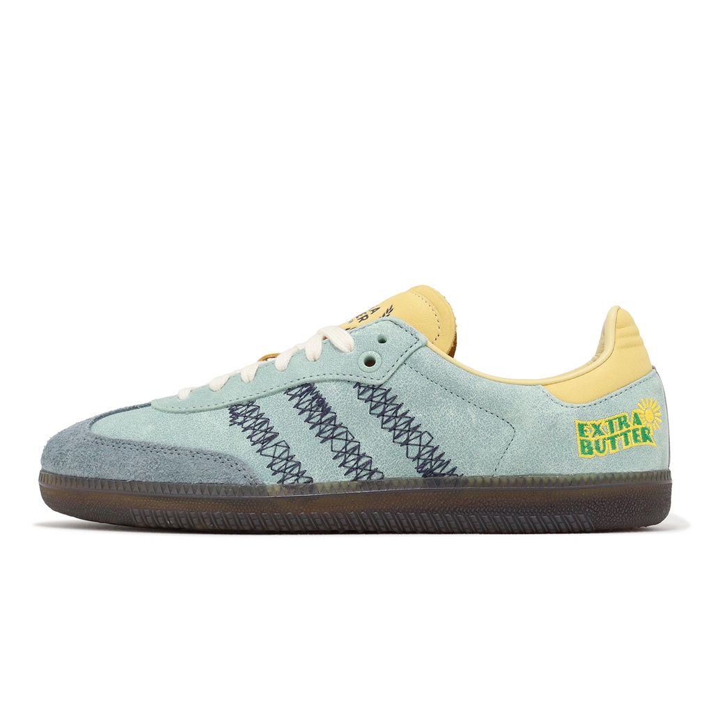 Extra Butter x adidas Samba 藍 黃 麂皮 聯名款 三葉草 男女鞋 德訓鞋 復古 IE0174