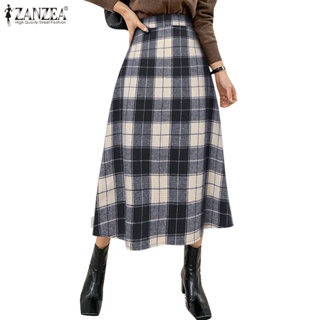 Zanzea 女士韓國時尚設計格子日常休閒寬鬆超短裙