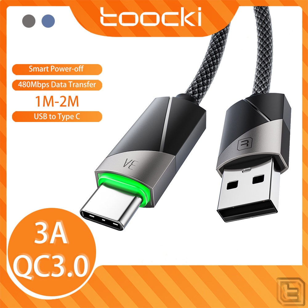 SAMSUNG XIAOMI Toocki 3A USB 轉 Type C 快速充電線 QC3.0 480Mbps 快速