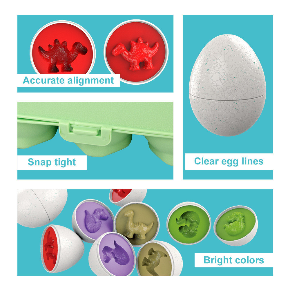 新品扭扭恐龍蛋 兒童早教認知恐龍形狀顏色配對蛋卡通聰明蛋