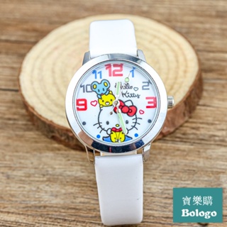 新款kitty貓兒童夜光針手錶凱蒂貓小女孩可愛卡通石英電子錶禮物腕錶