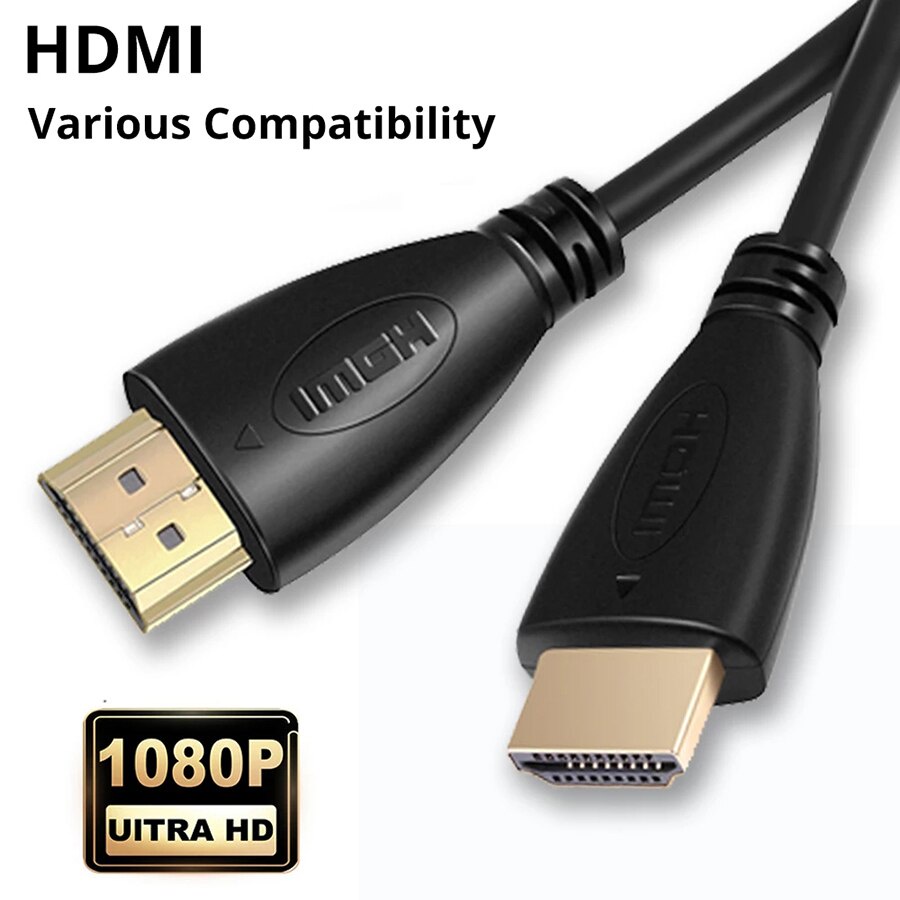 1m 2m 3m 5m HDMI 電纜視頻電纜鍍金 1.4 1080P 3D 電纜用於高清電視分配器切換器 PS4 延長