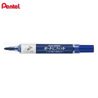 PENTEL彈力後壓白板筆 中細 藍【金石堂】