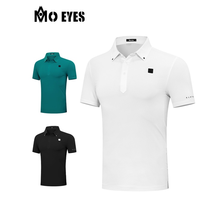 PGM Mo Eyes 高爾夫短袖男士運動T恤夏季上衣透氣Polo衫男裝