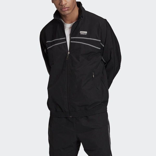Adidas Tracktop GI7437 男 立領 外套 國際版 運動 休閒 復古 寬鬆 拉鍊口袋 舒適 黑