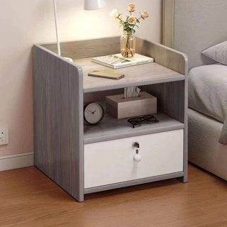 床頭櫃 簡約現代 臥室帶鎖 收納床邊櫃 家用傢俱儲物櫃 簡易床頭 置物架