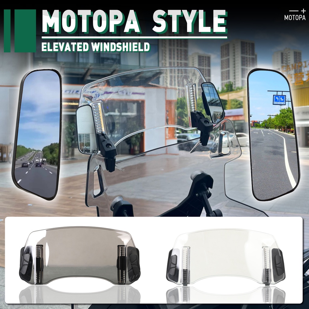 HONDA 摩托車擋風玻璃通用可調擋風玻璃適用於本田 CB500X CB190X CB200X CB400X 加高擋風玻