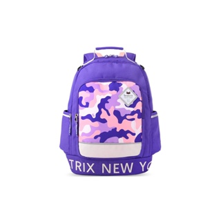 BEATRIX NEW YORK 美式休閒國小防潑水護脊書包印花款-適用身高120-150cm 迷彩紫