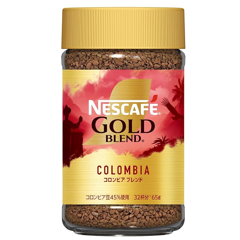 [日本直送]雀巢金牌咖啡哥伦比亚原产地混合咖啡 65 克 [可溶咖啡] [32 杯] [瓶装