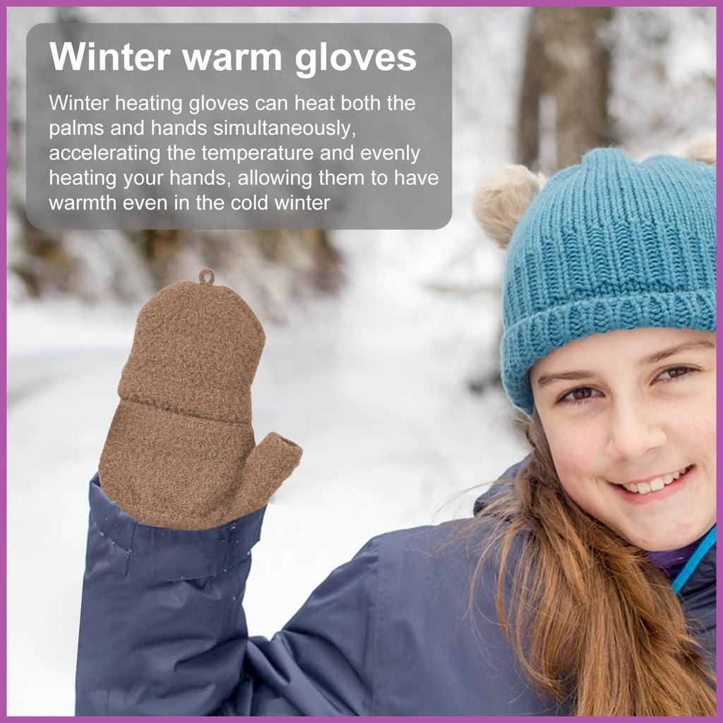 加熱半指手套羊絨 USB 冬季加熱手套全和半冬季手套保暖無指手套 ksiduegtw