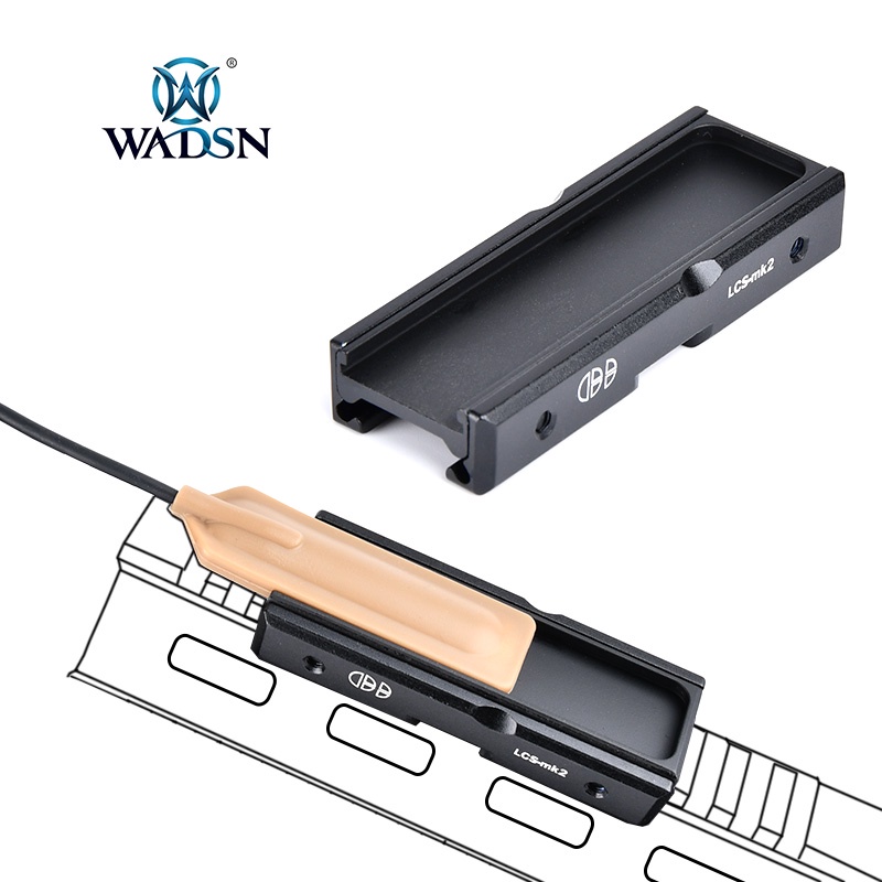 【速發 戰術裝備】WADSN沃德森戰術PEQ15金屬鼠尾開關卡槽溪流之光手電固定底座20MM