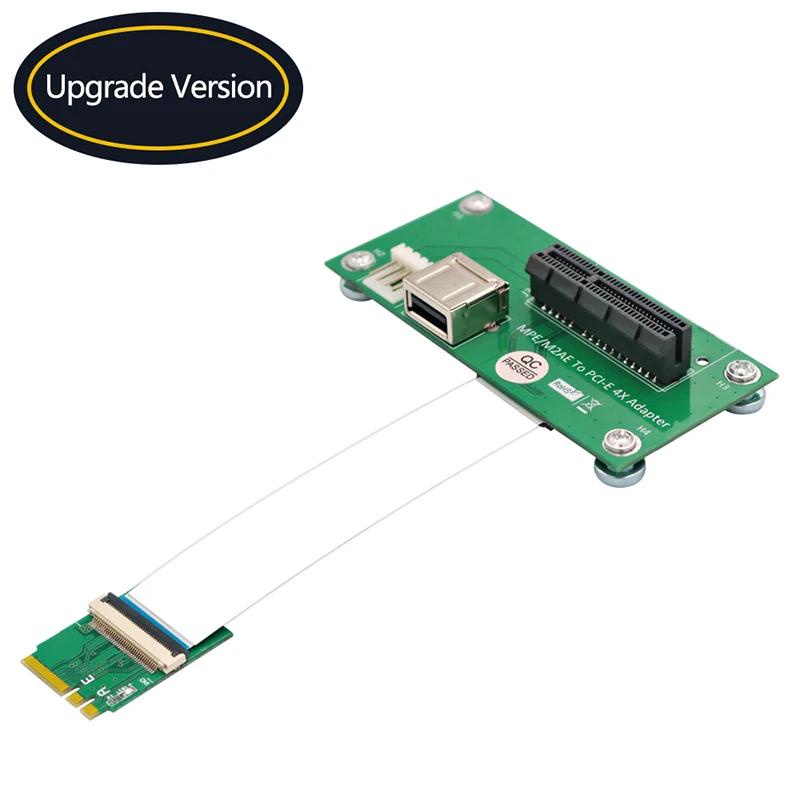 全新 NGFF M.2 Key A/E 轉 PCI Express X4 USB 2.0 轉接卡,帶 FPC 延長線 4