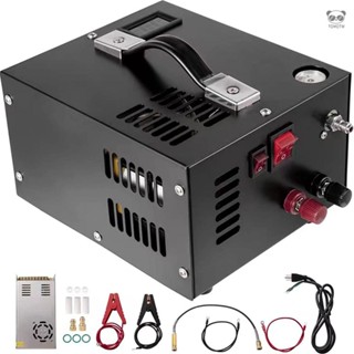 高壓打氣機 30MPA外接變壓器打氣泵 4500PSI打氣機 迷你款 美規 110v-12v 黑色