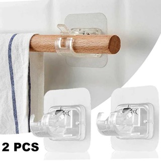 GANTUNGAN ADIBASTR 粘性牆衣架窗簾桿衣架夾 2 PCS TC22