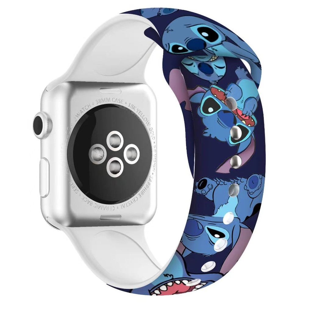 印花錶帶 卡通 米奇 適用Apple Watch Ultra 876543/SE 矽膠錶帶 防水錶帶 42 45 49