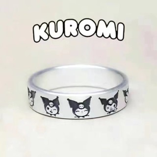 可愛卡通 Kuromi Melody Hello Kitty 女士戒指動漫情侶戒指女朋友首飾