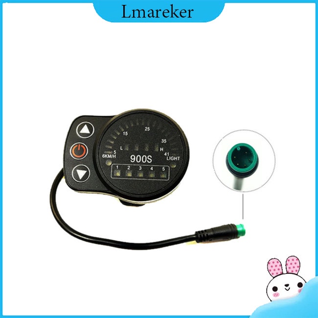 Lmareker Kt-900s 電動自行車 Led 顯示儀表防水連接器顯示代碼表適用於 24v 36v 48v 電動自