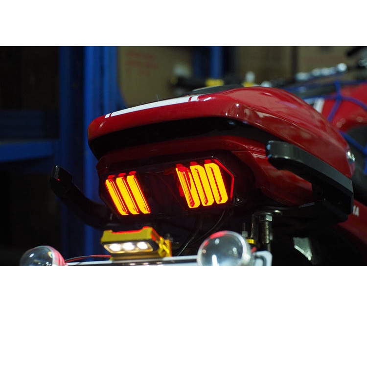 適用本田小怪獸MSX125 機車尾燈改裝七彩轉彎剎車後尾燈轉向燈