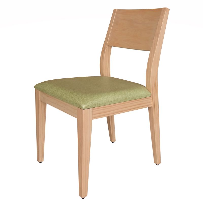 【HB508-05】喬伊原木餐椅(綠亞麻紋皮)(東部及桃園以南請另詢運費)