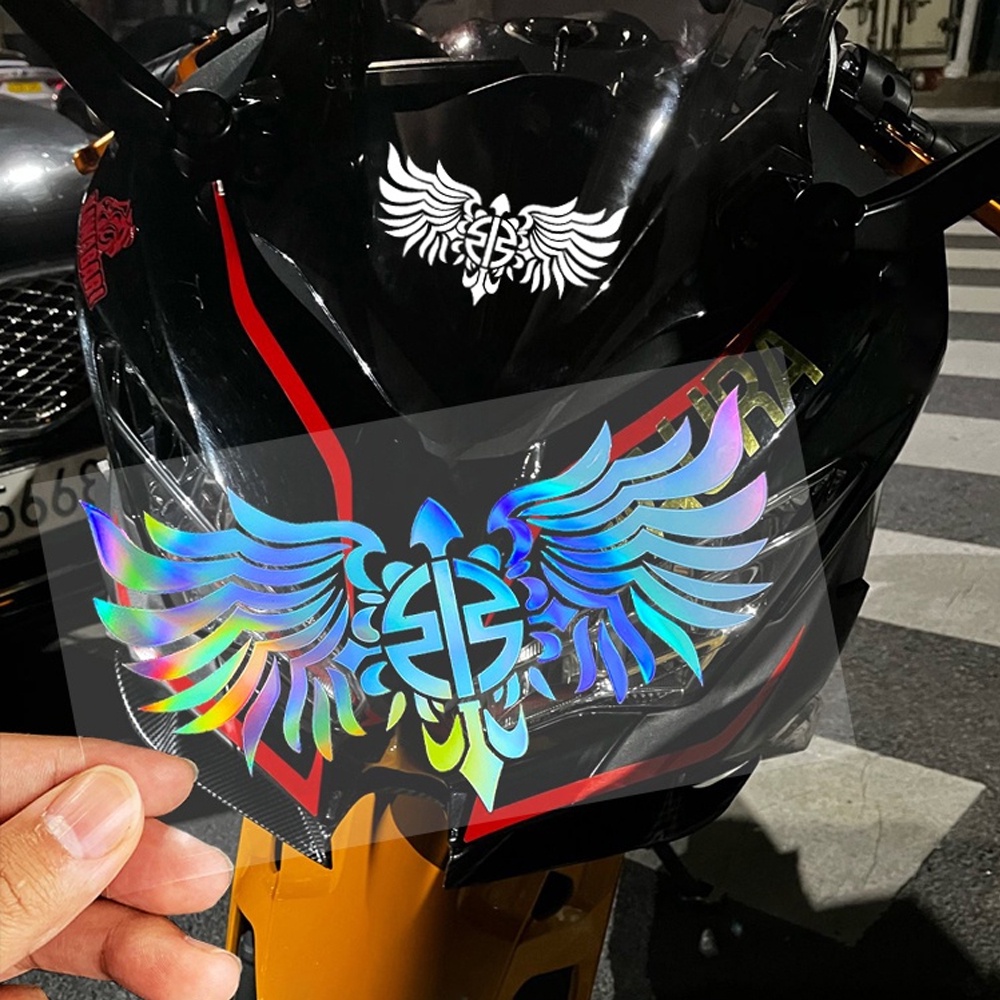 Kawasaki Wings 反光摩托車貼紙裝飾摩托車車身前擋風玻璃貼花配件適用於川崎 RR 150 Ninja 250