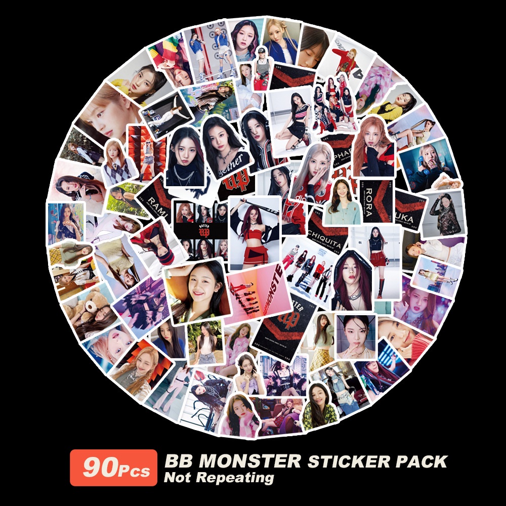 Babymonster 專輯 BATTER UP 貼紙手機筆記本電腦行李貼紙 90 件/包