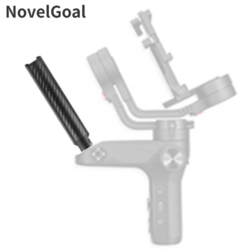 Novelgoal 碳纖維手柄雲台手柄,適用於 WEEBILL S LAB 穩定器手柄 1/4" 冷靴安裝適配器,適用於