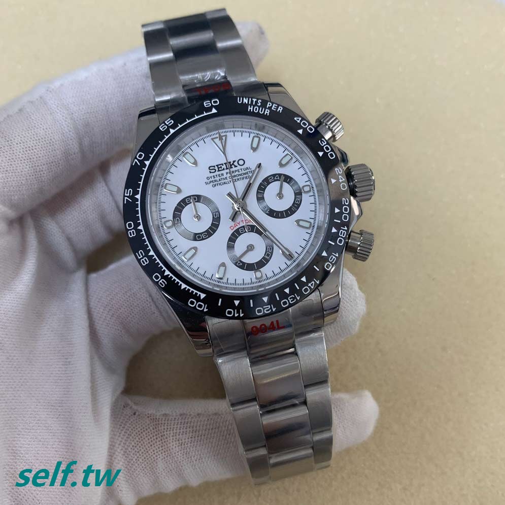 【改裝手錶】新款改裝 石英40mm不鏽鋼手錶 藍寶石玻璃搭配日本VK63機芯