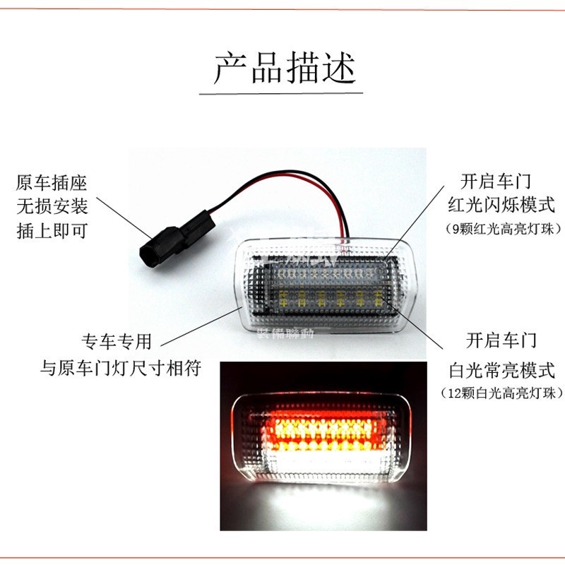 【狂飆】 Toyota 豐田 ALTIS  Camry Vios LED車門燈 白光+紅 車門警示燈 照地燈 迎賓燈