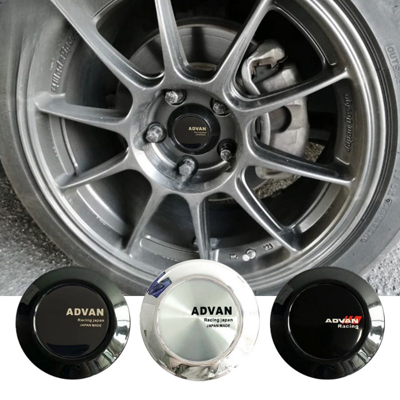 車輪 DIY1 件 ADVAN 輪轂蓋 76 毫米外徑和 72 毫米內徑車輪中心蓋 ADVAN 賽車輪輞蓋蓋