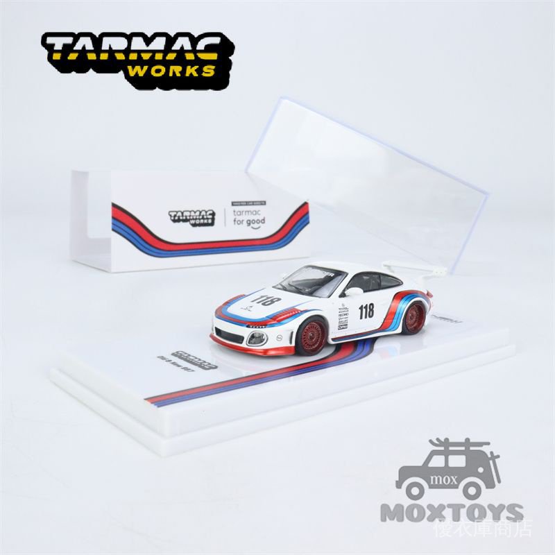 【 48H快速出貨】Tarmac Works 1:64 合金模型 保時捷 Old New 997 馬天尼 白色 YKPR