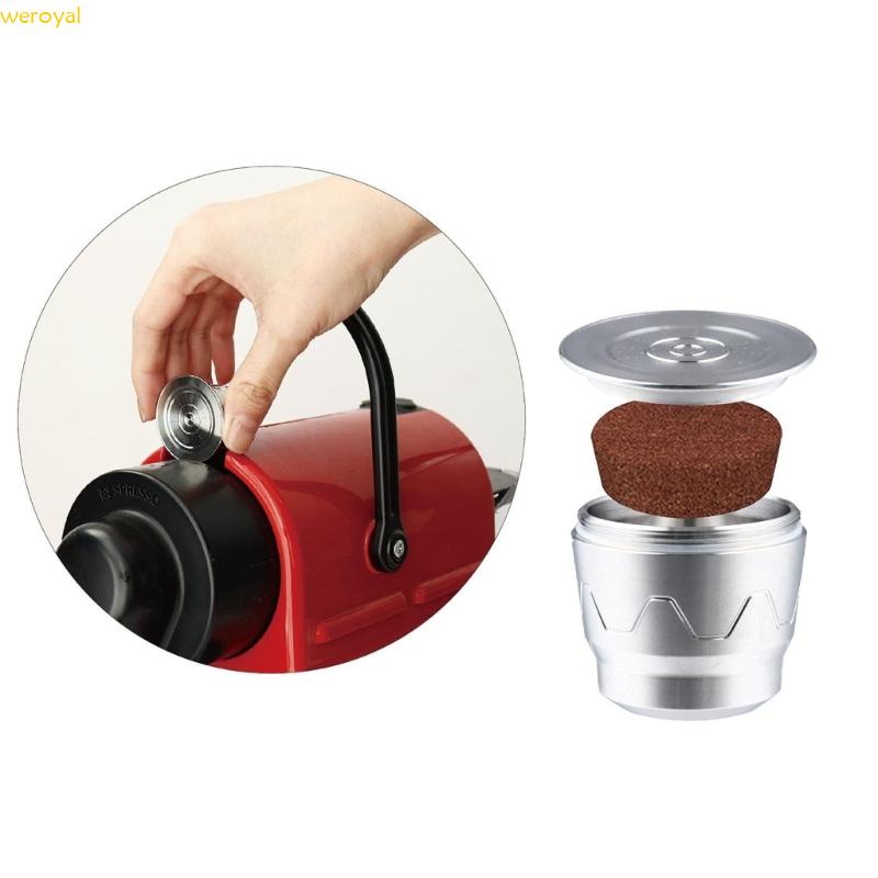 Weroyal 不銹鋼生日配件可重複使用的咖啡膠囊殼咖啡填充機 Pod Tamper 可再填充杯 Fi