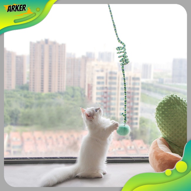 Areker 貓掛式自嗨互動玩具帶吸盤防無聊玩挑逗棒帶鈴球