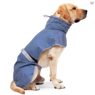 狗狗反光夾克 夜行防水披風 全衣反光 迷彩印花 戶外寵物服 迷彩藍色 XL （YA002R010#）