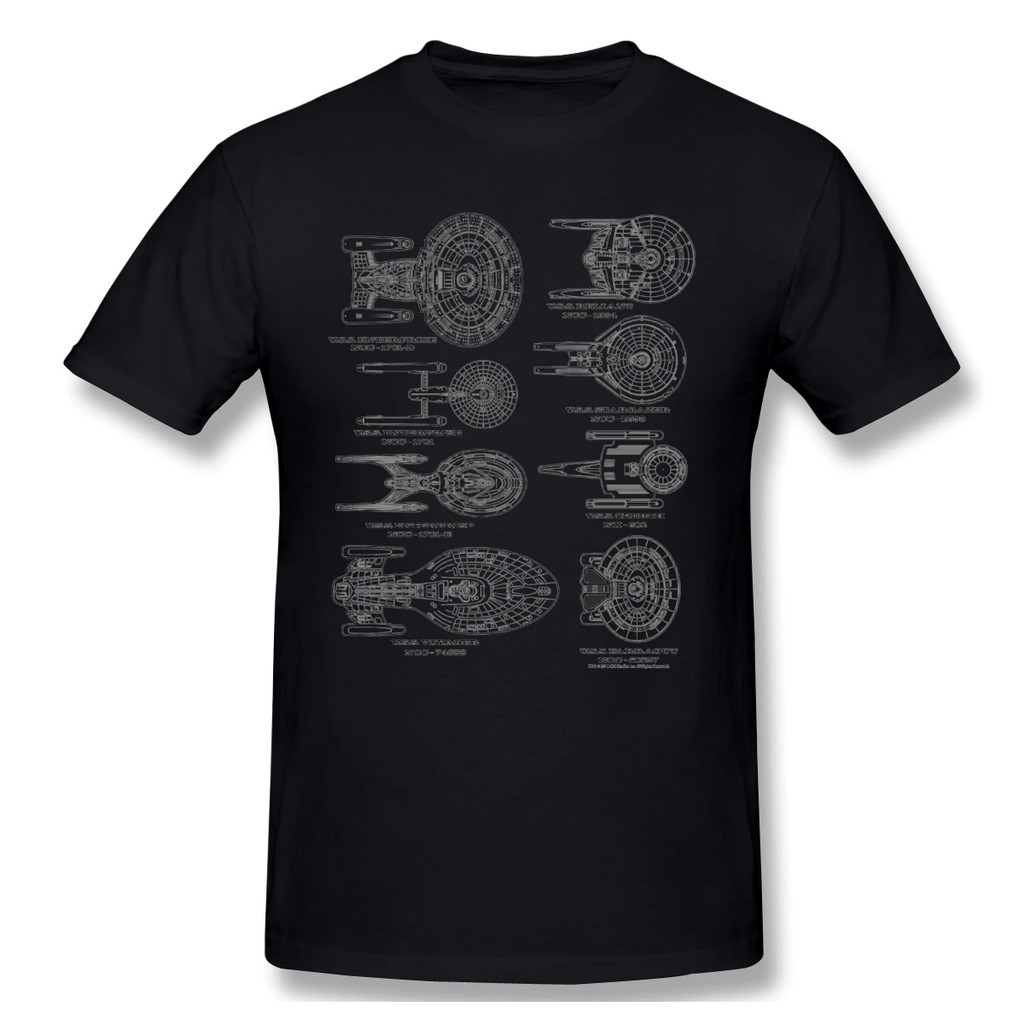 Star Trek星際迷航（星際旅行）圖案印花男士百分百純棉圓領短袖T恤