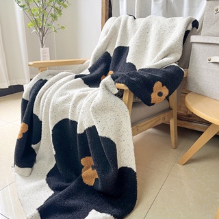 【MAYS】現貨 INS韓國風設計師 太陽花優質半邊絨針織毯子 沙發辦公室午睡毯 秋冬毛毯披肩 披肩毯 膝蓋毯 午休毯