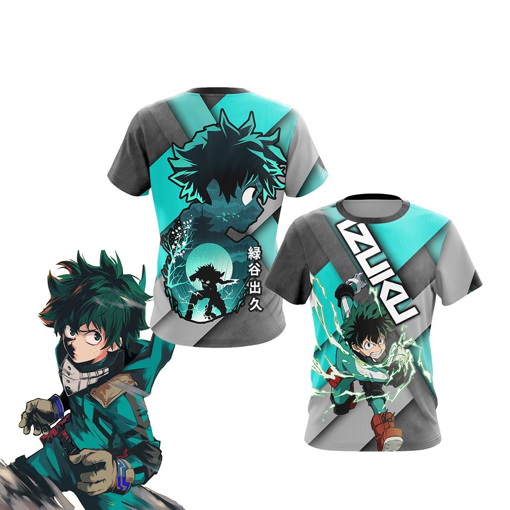 我的英雄學院 - Izuku Midoriya 3D T 恤