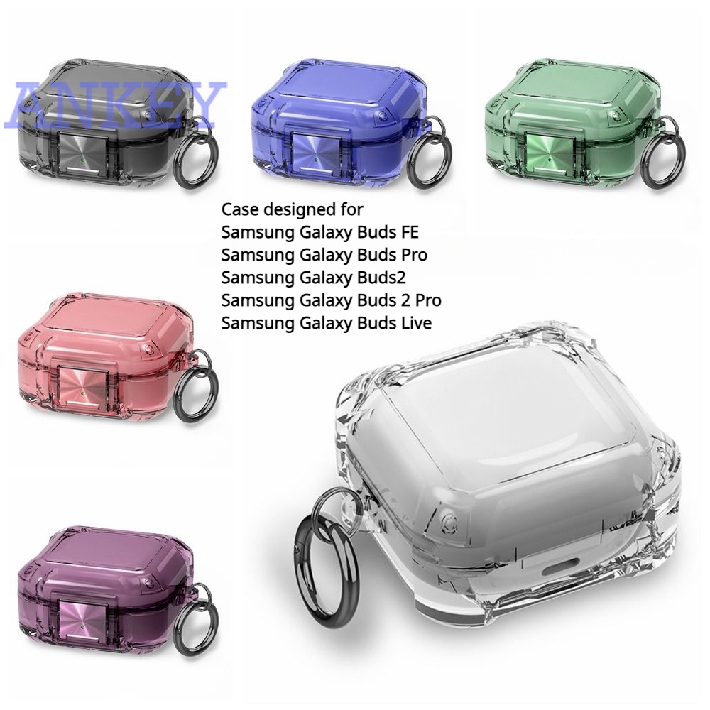 SAMSUNG 適用於三星 Galaxy Buds FE 透明保護套 Buds 2 Pro Live Case 保護矽膠