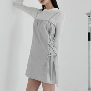 【Codibook】韓國 binary01 綁帶芭蕾風細肩帶迷你短洋裝［預購］迷你短洋裝 女裝