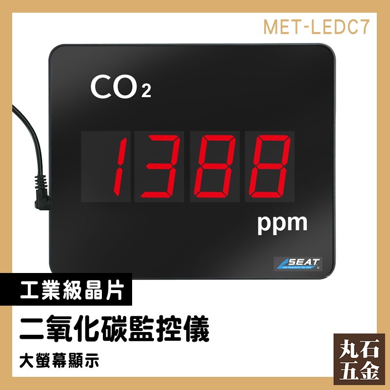 co2監測器 CO2監測儀 二氧化碳監控儀 二氧化碳檢測儀 co2偵測器 溫室效應氣體 顯示板 MET-LEDC7