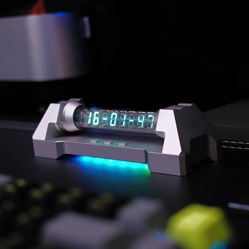 螢光管時鐘 IV18 輝光管 賽博朋克 極客創意 擺件 數位高端 臥室
